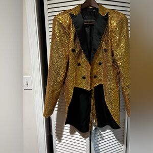 Gold Sequin Unisex Blazer